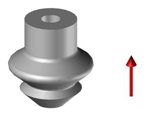 Ventosa 2 soffietti sil. con mousse in espanso d.11